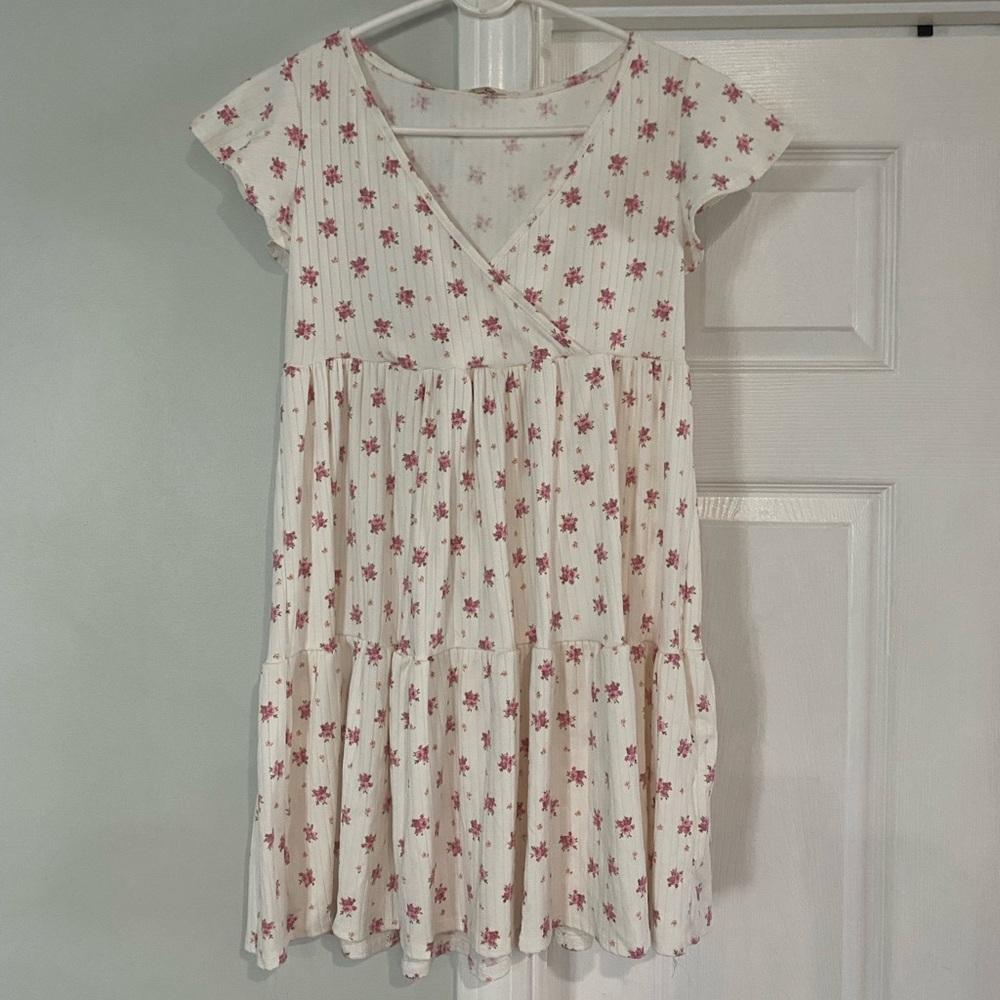 Floral babydoll mini dress